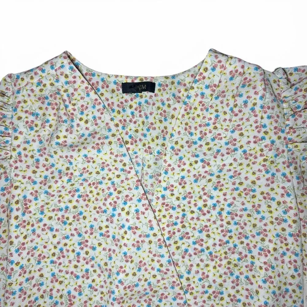 AFRM Danna Floral Puff Sleeve Bodysuit - Image 3