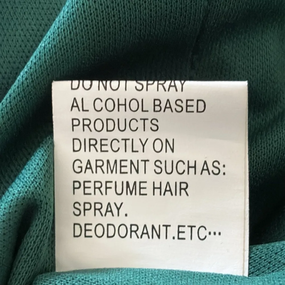 Mac Duggal Plus Size Beaded Belt Jersey Faux Wrap Long Sleeve Gown Green Size 24 - Image 15