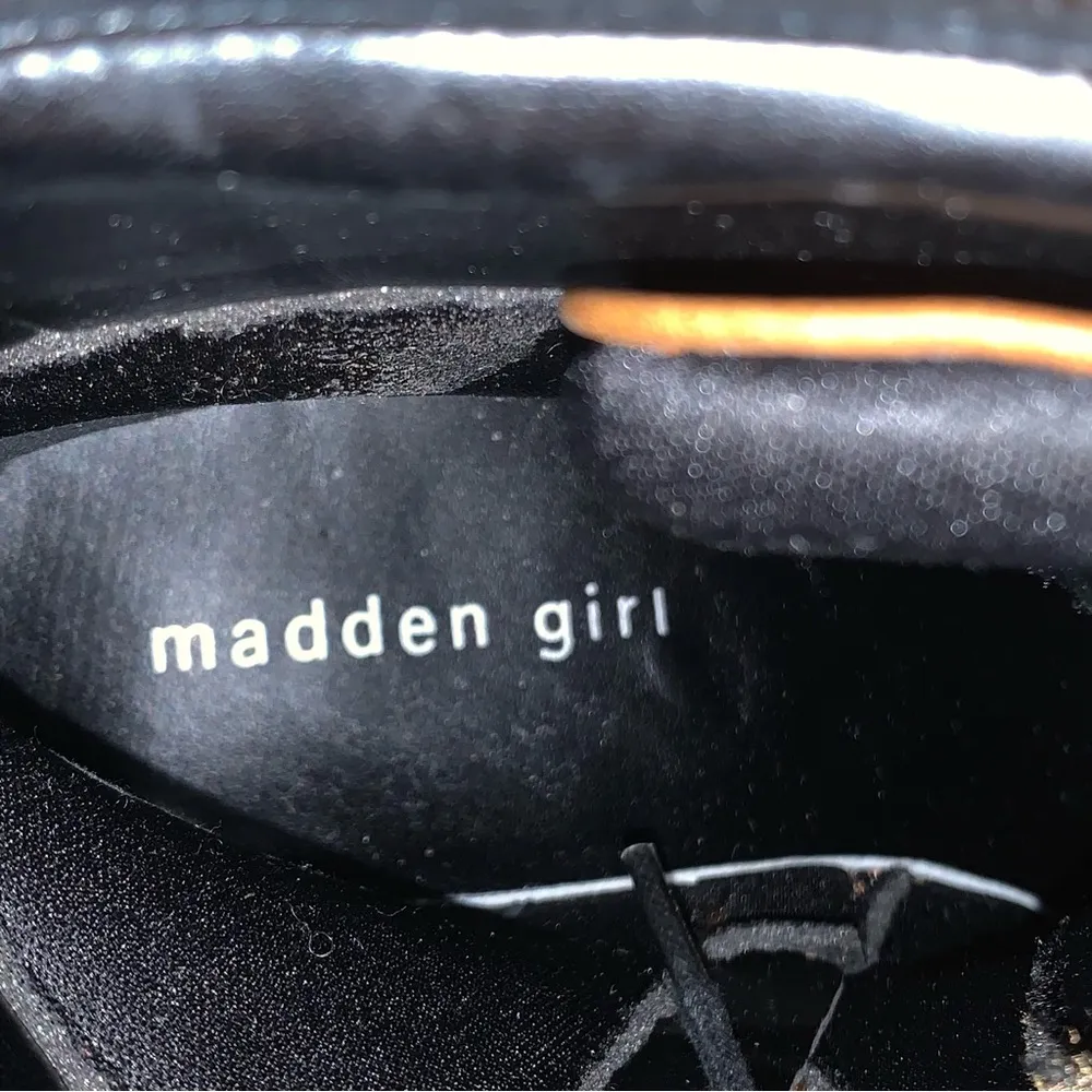 Steve Madden Madden Girl Ankle Black/Tan/Brown Patchwork Boots Women’s Size 8 - Image 6