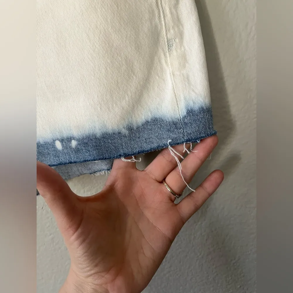 FRAME Two Tone White & Blue Le Bridgette High Waisted Short Women’s Size 25 NWT - Image 6