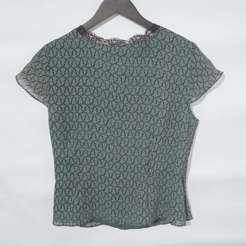 Emma James 12 Brown Turquoise Crossover Top - Image 7