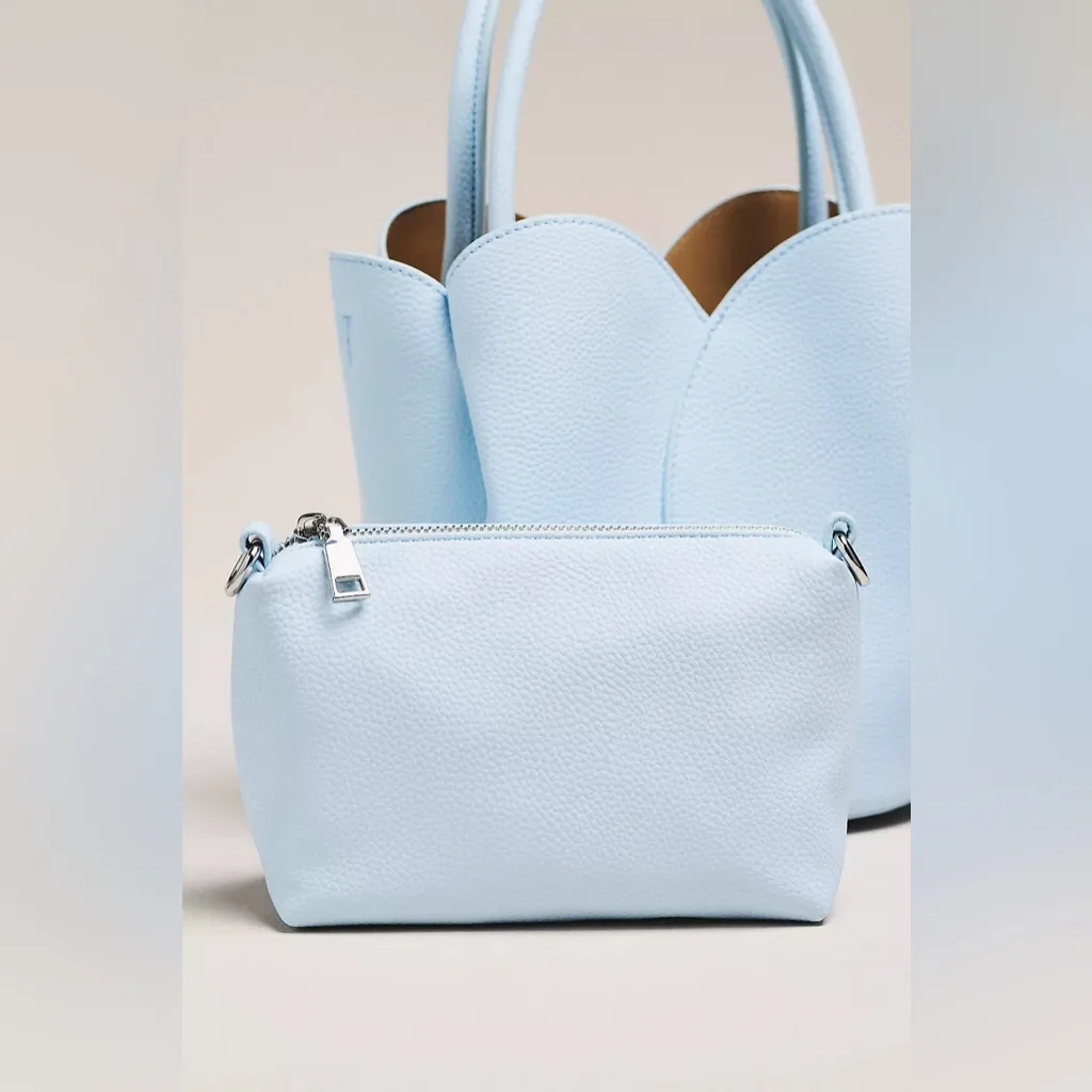 Anthropologie NWT Melie Bianco Tulip Top-Handle Crossbody Tote $108 - Image 3