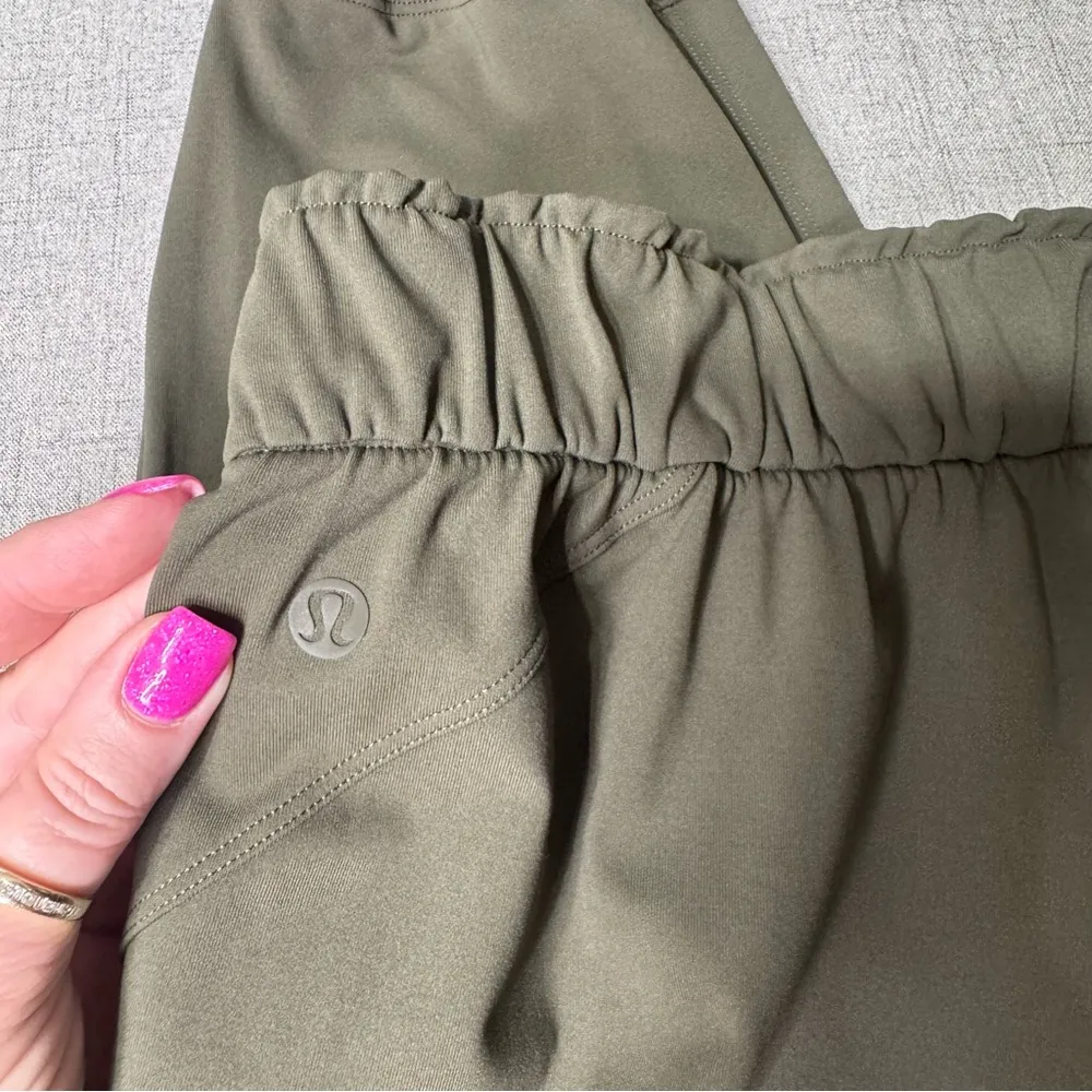 Lululemon Stretch High Rise Jogger Pant Luxtreme Dark Olive Green Size 12 - Image 9