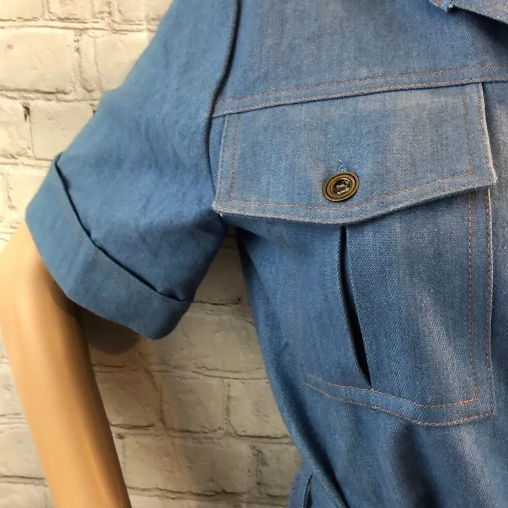 Vintage Sweet Briar Denim Button Down Belted Shirt Size undefined - Image 3