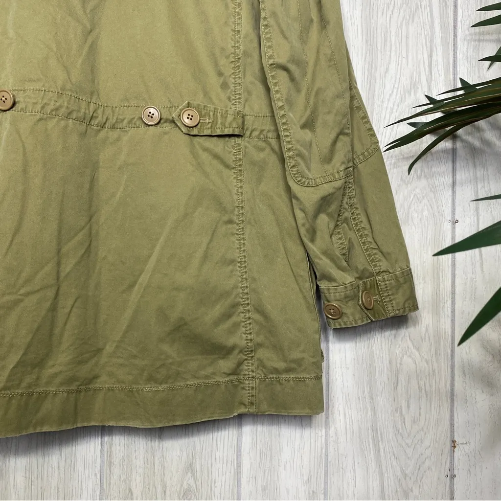 J. Crew Boyfriend Fatigue Military Parka Jacket size S Small 19985 - Image 10