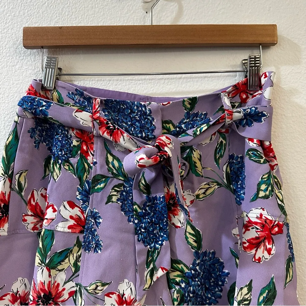 Parker Women's Margo Floral-Print Shorts in Lais Fluer Size 4 Purple - Image 5