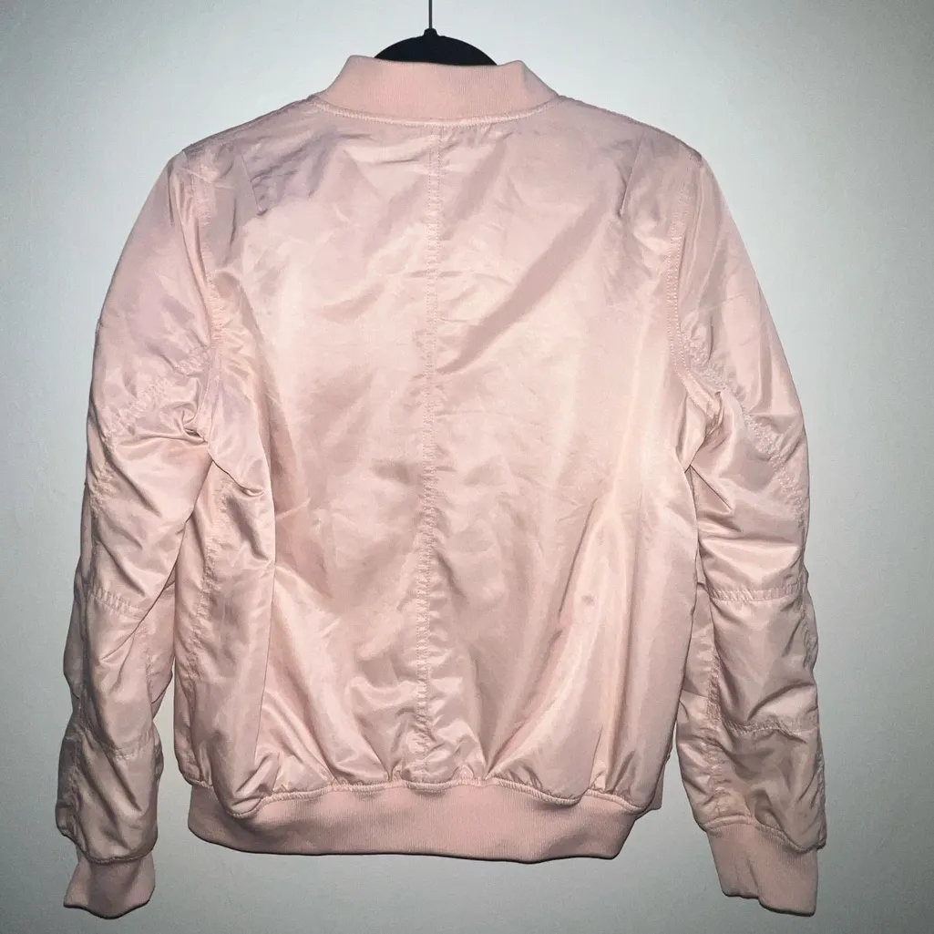 Women's Pink Bomber Jacket forever 21 pink medium - Image 3
