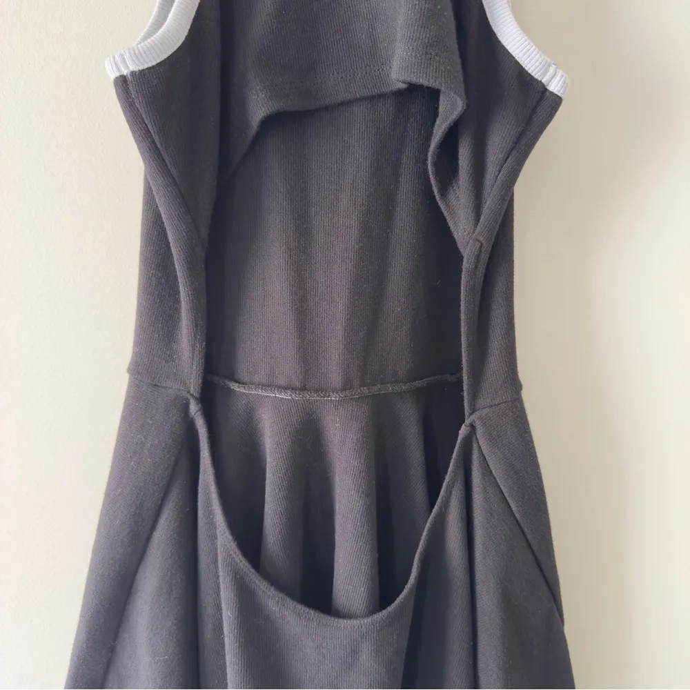 Anthropologie Daily Practice Cutout Back Black White A-Line Mini Dress Athletic - Image 3