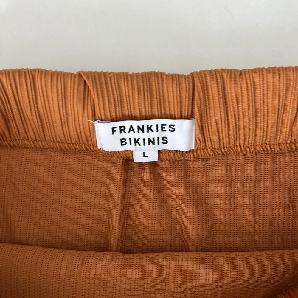 Frankie's Bikinis Copper Orange Mini Skirt Size Large $89 - Image 3