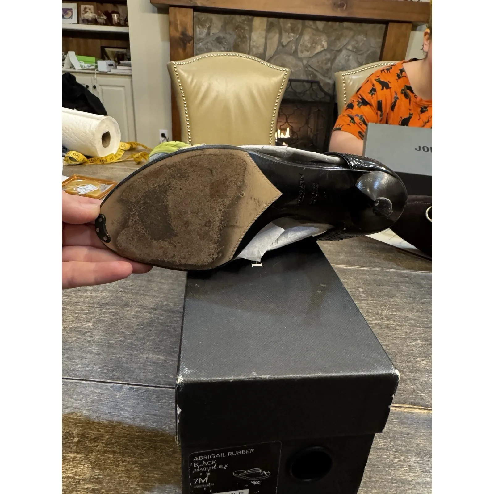 Vintage Yves Saint‎ Laurent YSL Lace Up Kitten Heel Sandal Art Deco Size 37 Black - Image 8