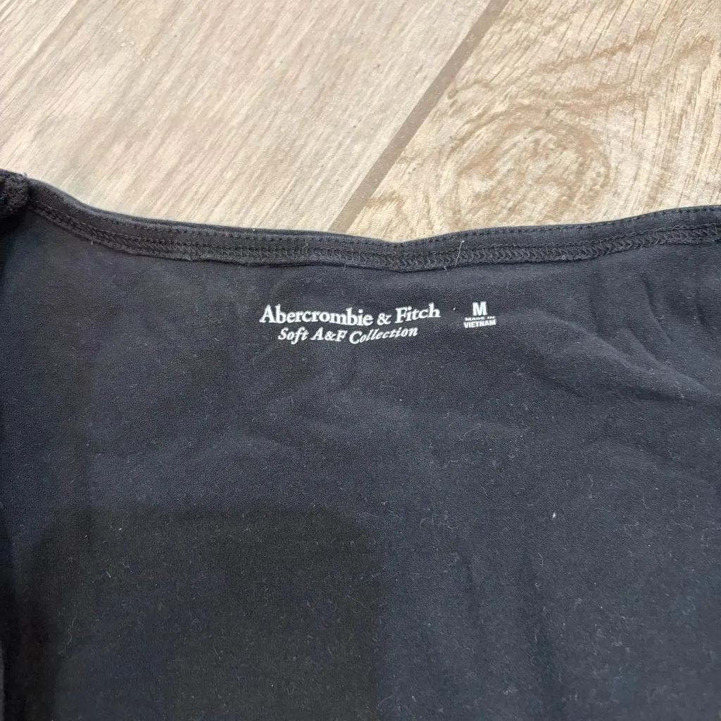 Abercrombie & Fitch Long Sleeve Cotton Seamless Fabric Squareneck Bodysuit - Image 3