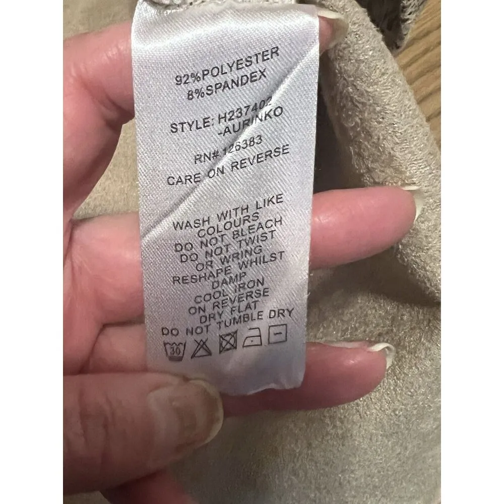 Ethyl Clothing Women Long Sleeve Blouse Size XL Snake Print Designer Career City - Image 10