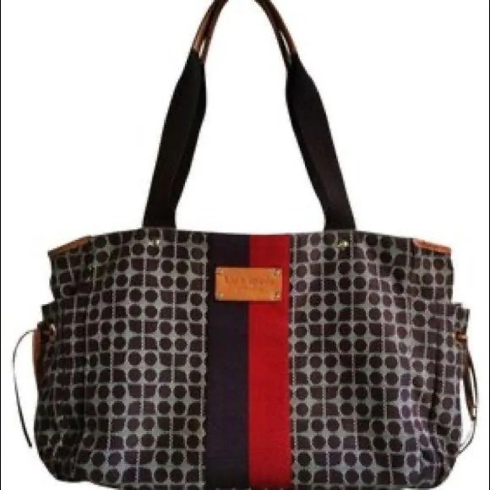 kate spade Noel pattern baby diaper bag purse & changing pad tote bag - Image 3