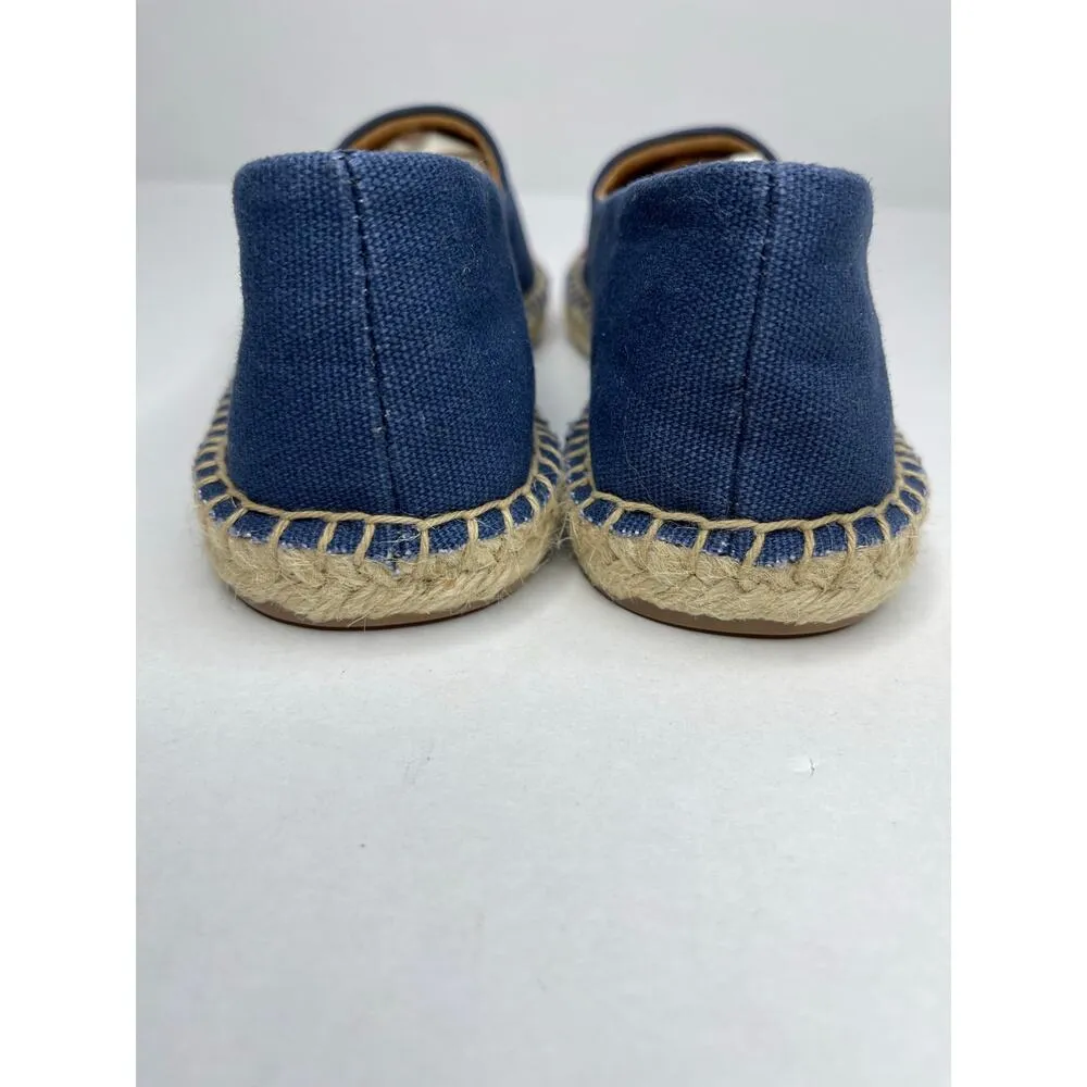 J. Crew Color block Canvas Cap Toe Slip-On Espadrilles Size 8.5 New Navy/Pink - Image 6