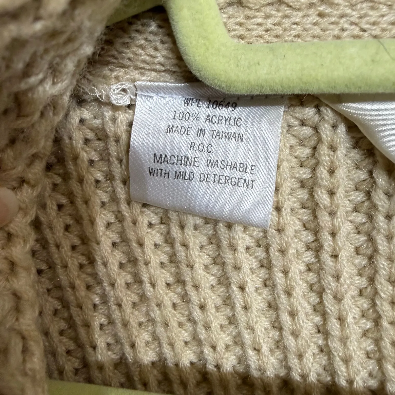 Miller Outerwear Tan Horse Vintage Cardigan Sz M Size M - Image 6