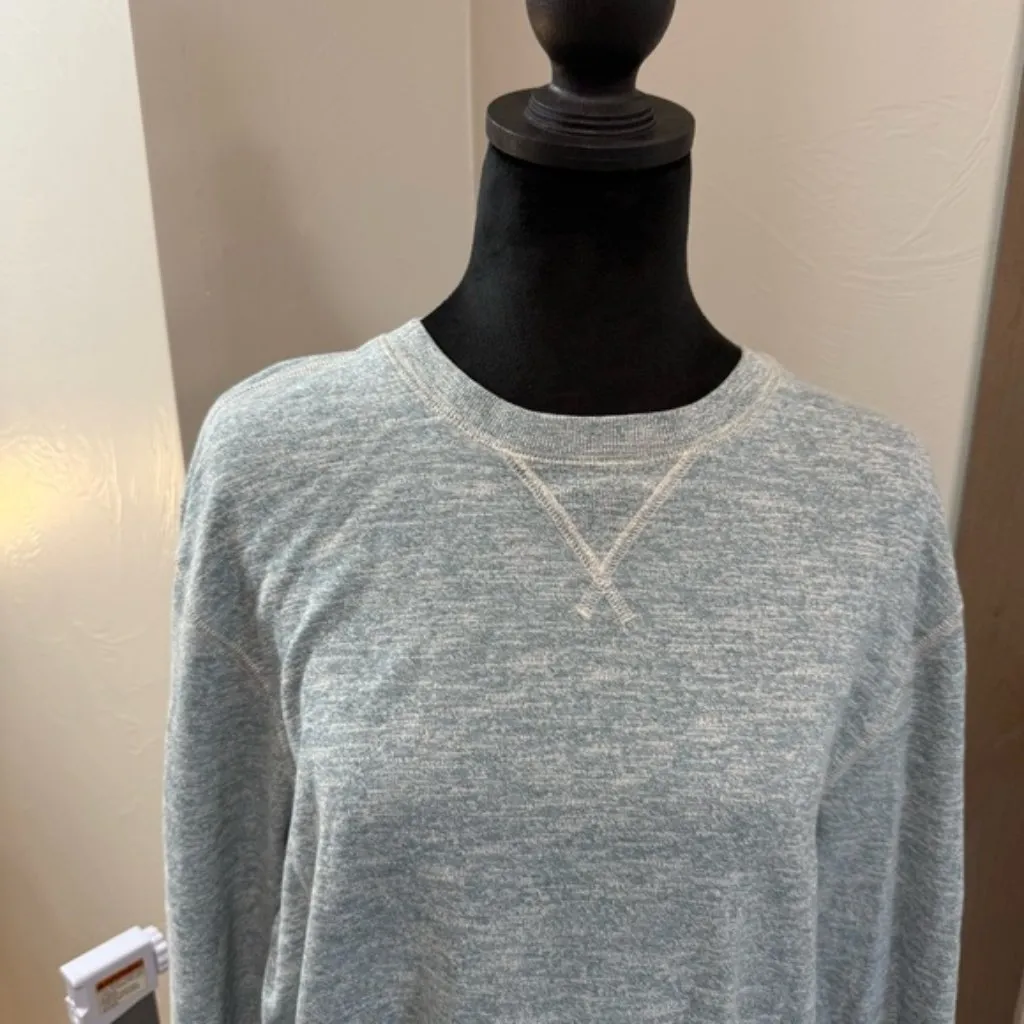 The North Face Lightweight Crewneck Sweatshirt Long Sleeve Shirt Heather Blue Y2 - Image 4