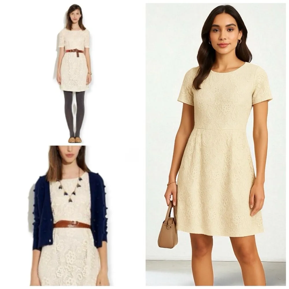 Madewell Broadway & Broome Birdcage Lace Dress in Ivory Cream - Image 2