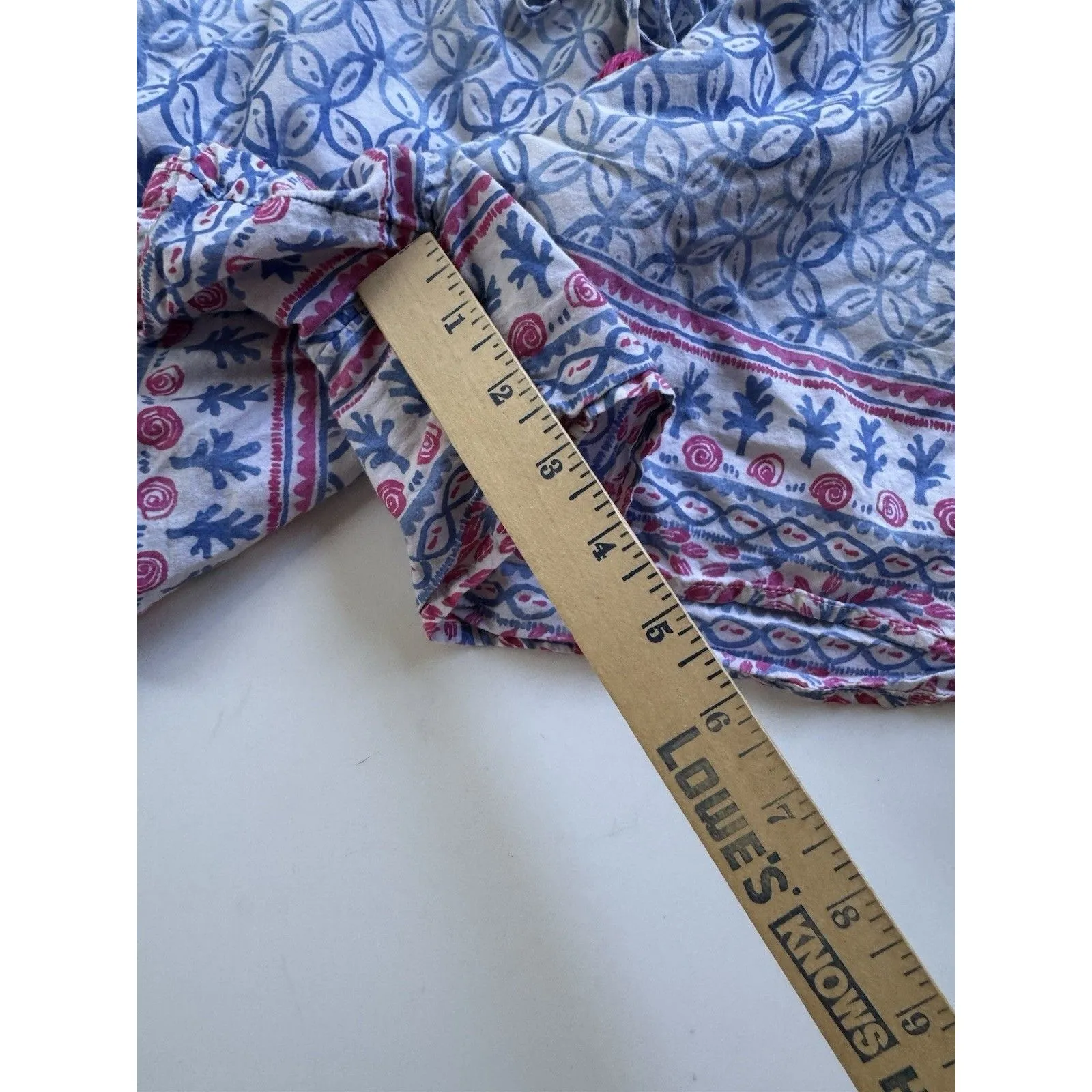 Vineyard Vines Lightweight Preppy Pull-on Shorts White Blue Geo Boho M Lined - Image 8