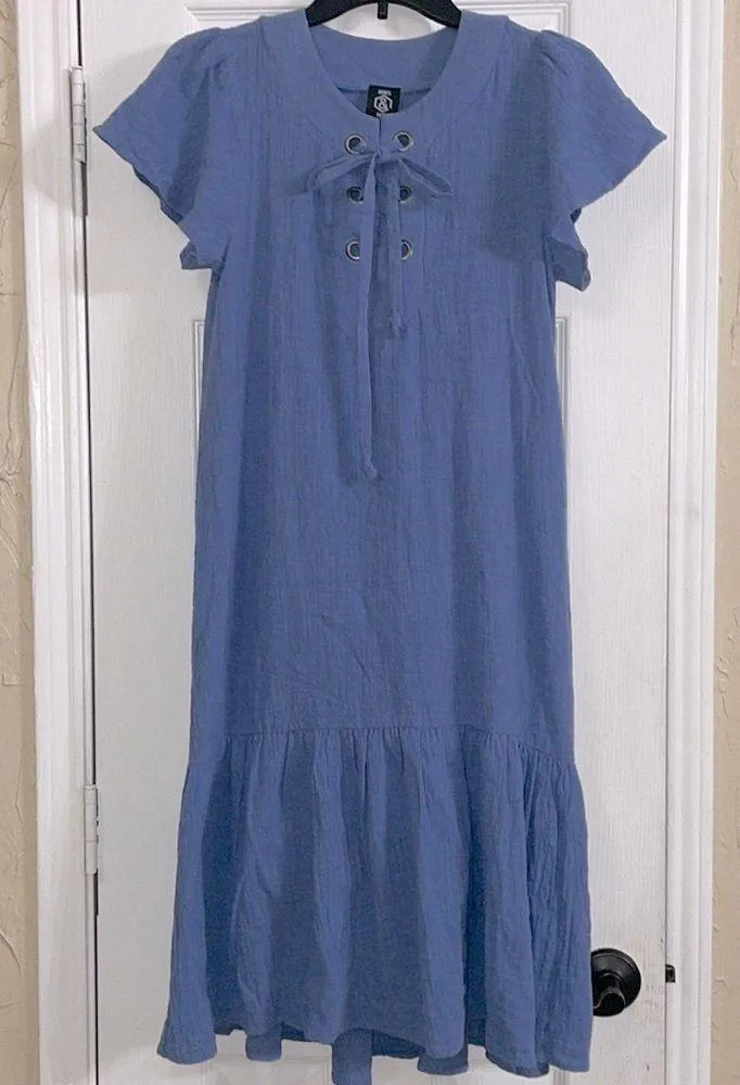AGNES & Dora 💕 Bates Cotton Dress in a beachy Blue NWT - Image 2