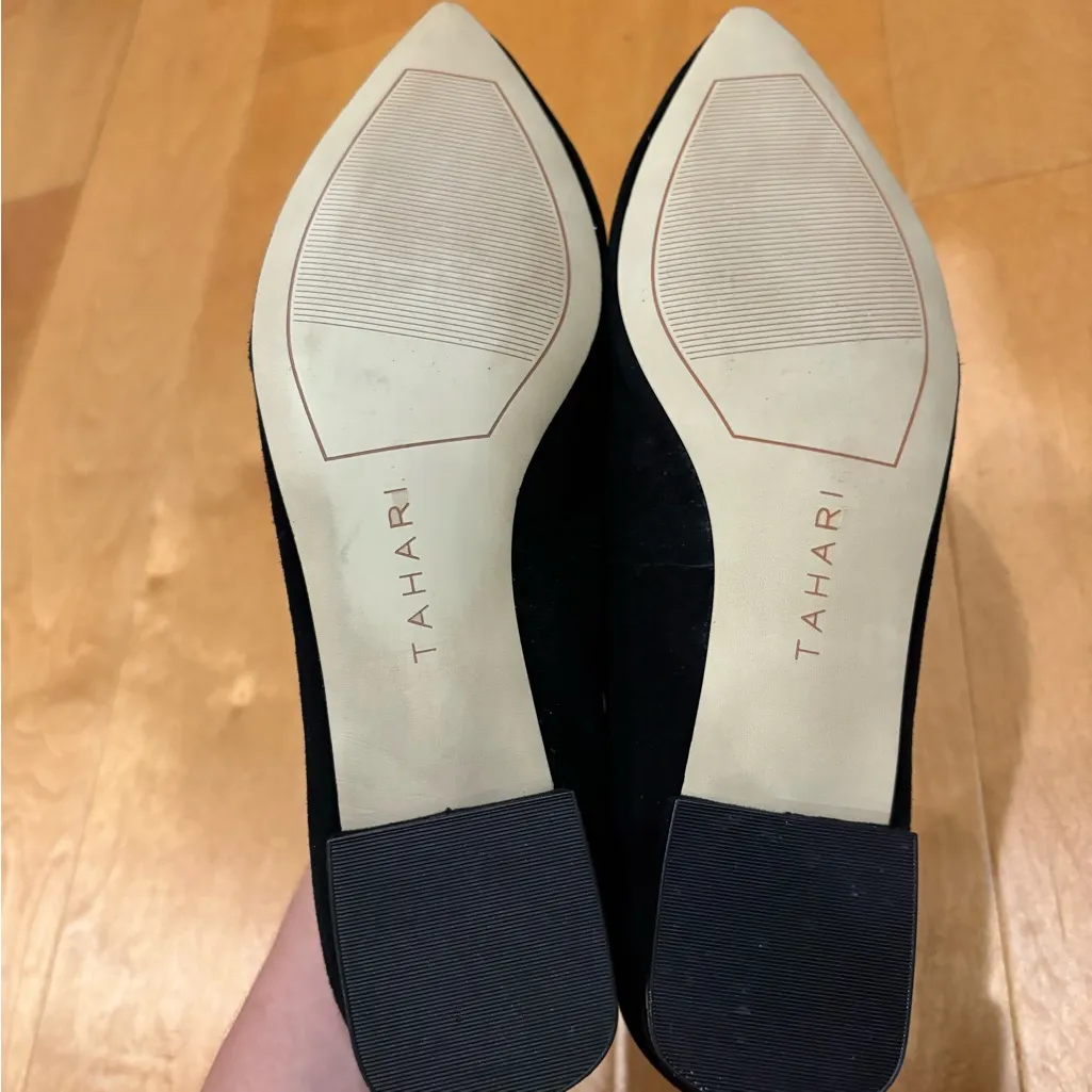 Tahari Esther Suede Grommet pointed toe flats flack shoes  sz 8 new without box - Image 5