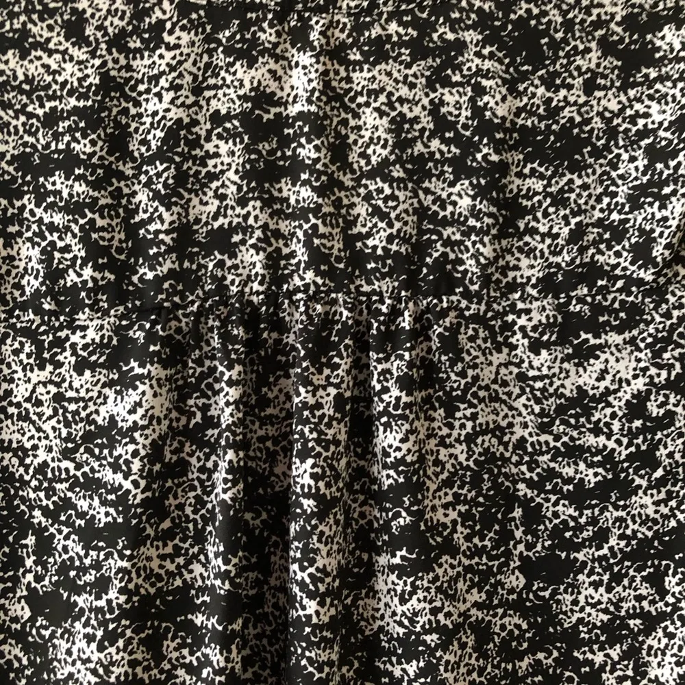 DECREE Womens Tunic Blouse 3/4 Sleeves Black & White - Image 5