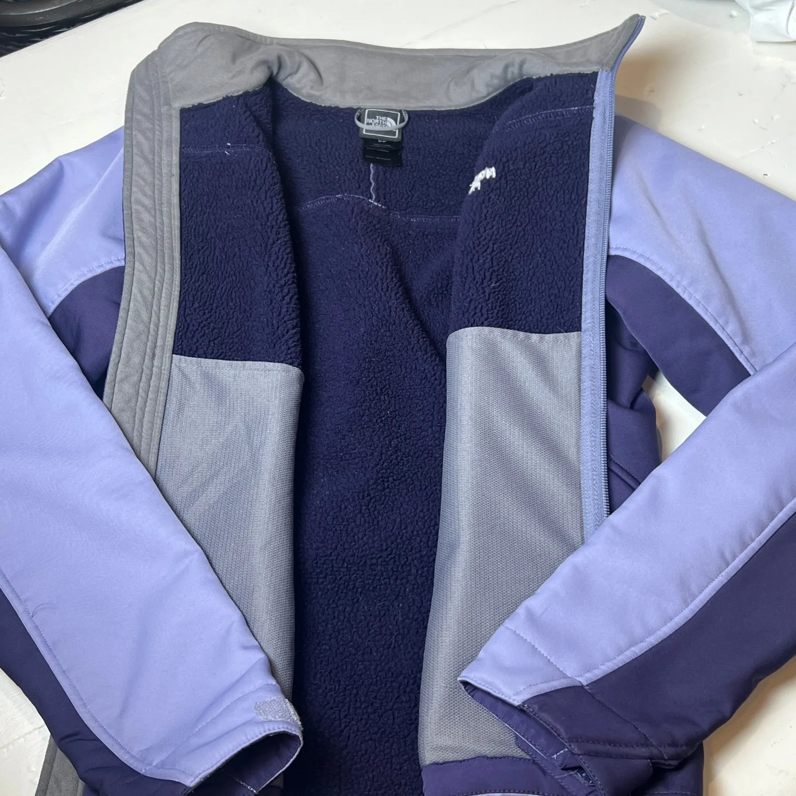 The North Face Women's Small Purple Softshell Fleece Jacket - Image 6
