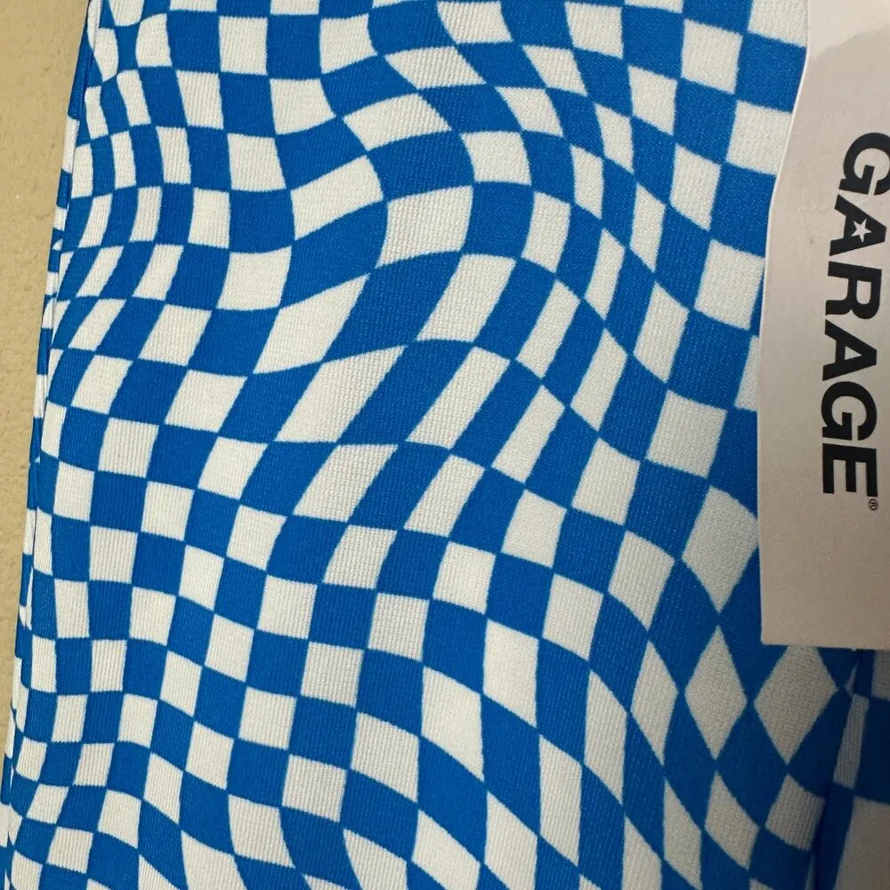 New NWT GARAGE Stretch Flare Wide Leg Pull On Print Pants Trousers Size XS - Image 5