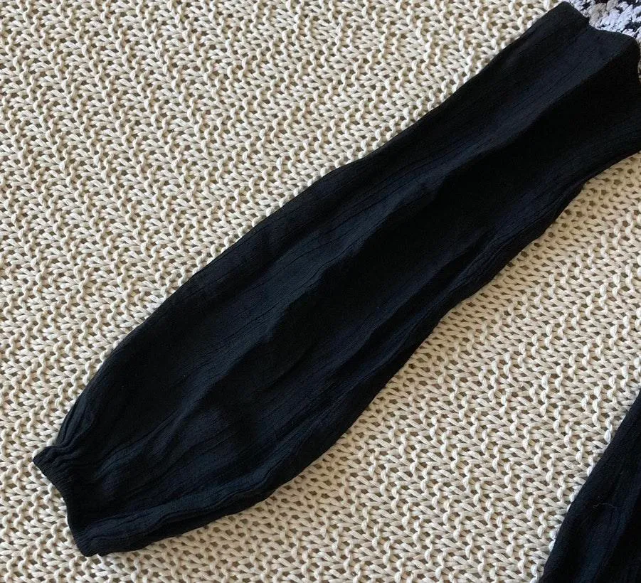 A’reve Black Lace Detail Peasant Top  - Image 7