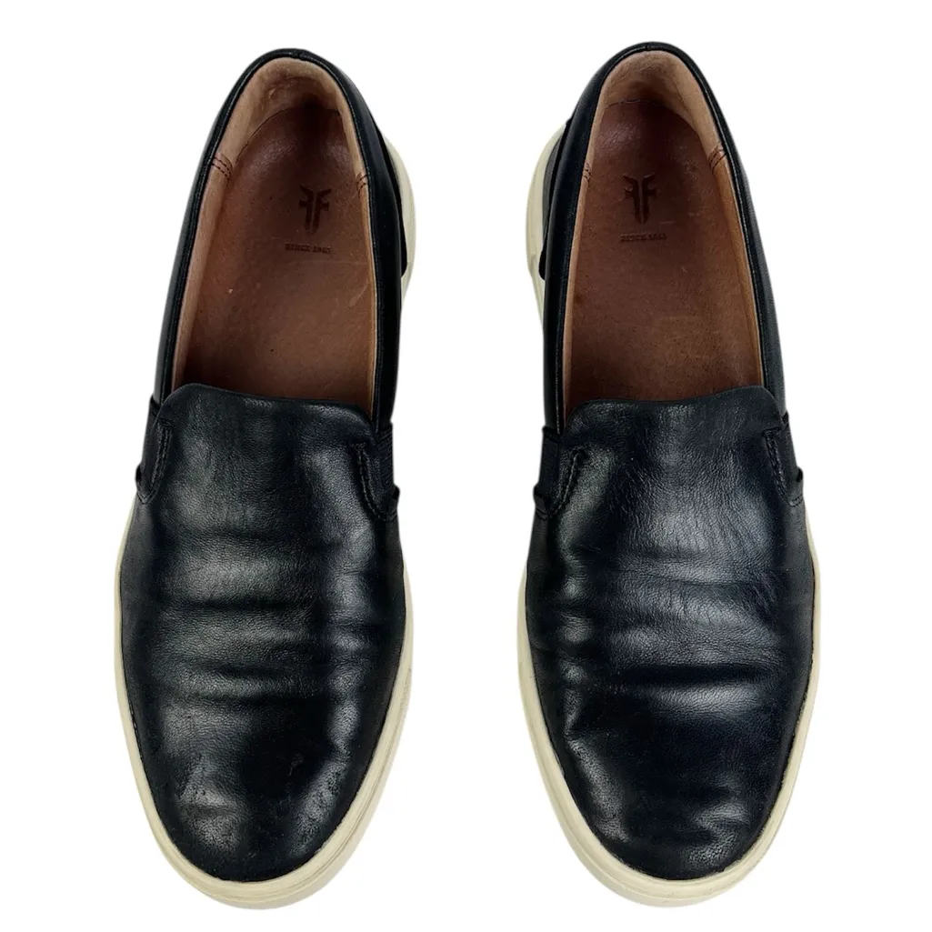 Frye Women’s Ivy Black Leather Slip On Sneakers Casual Shoes Size 6.5 - Image 2