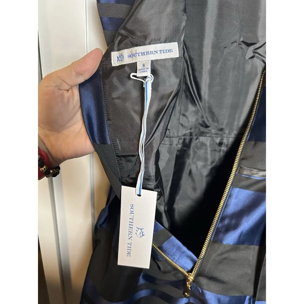 NWT SOUTHERN TIDE Women’s Yacht Blue Fit & Flare Cocktail Dress Size 8 MSRP $198 - Image 5