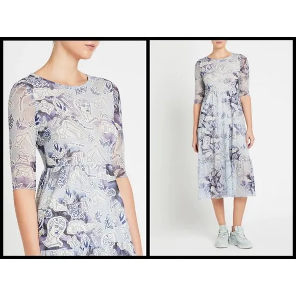 💕BAUM UND PFERDGARTEN💕 Jones Dress Mesh ~ Lilac Rose Tattoo Large Shift - Image 3