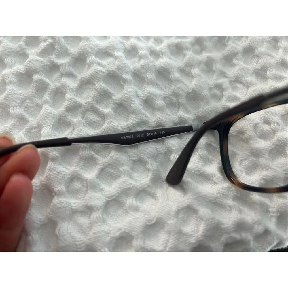 Rayban 7078 2012 51 -18 Havana Brown Satin Silver Eyeglasses Rayban RB7078 145 - Image 3