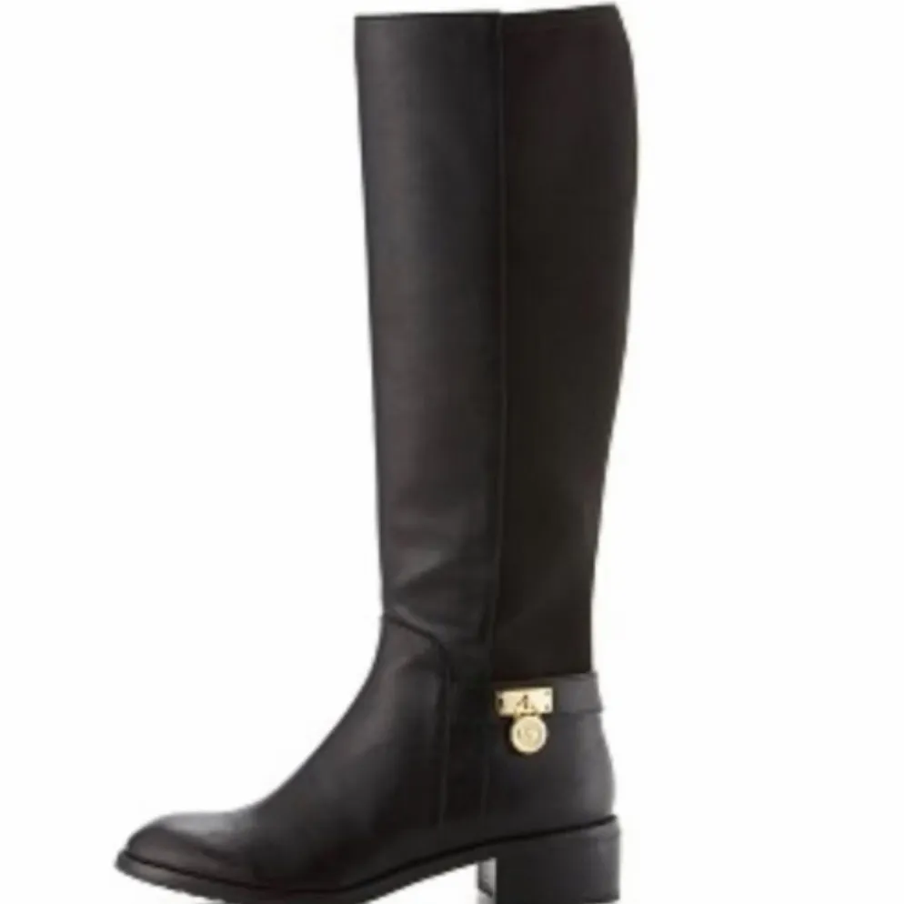 Michael Kors MICHAEL  Hamilton Black Leather  Riding Boot - Image 8