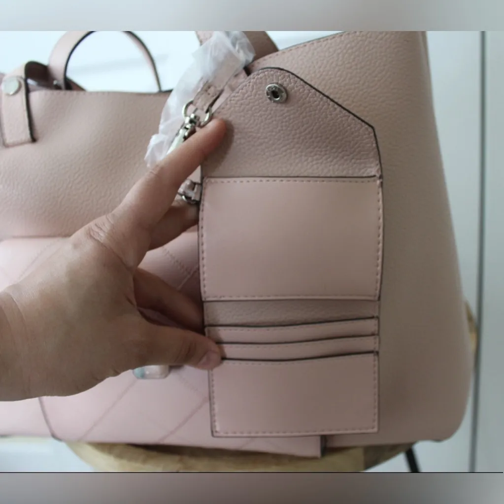 Steve Madden Blush Pink Tote and Wallet Set - Image 3