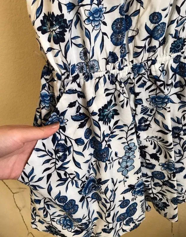 Blue Floral Romper - Image 3