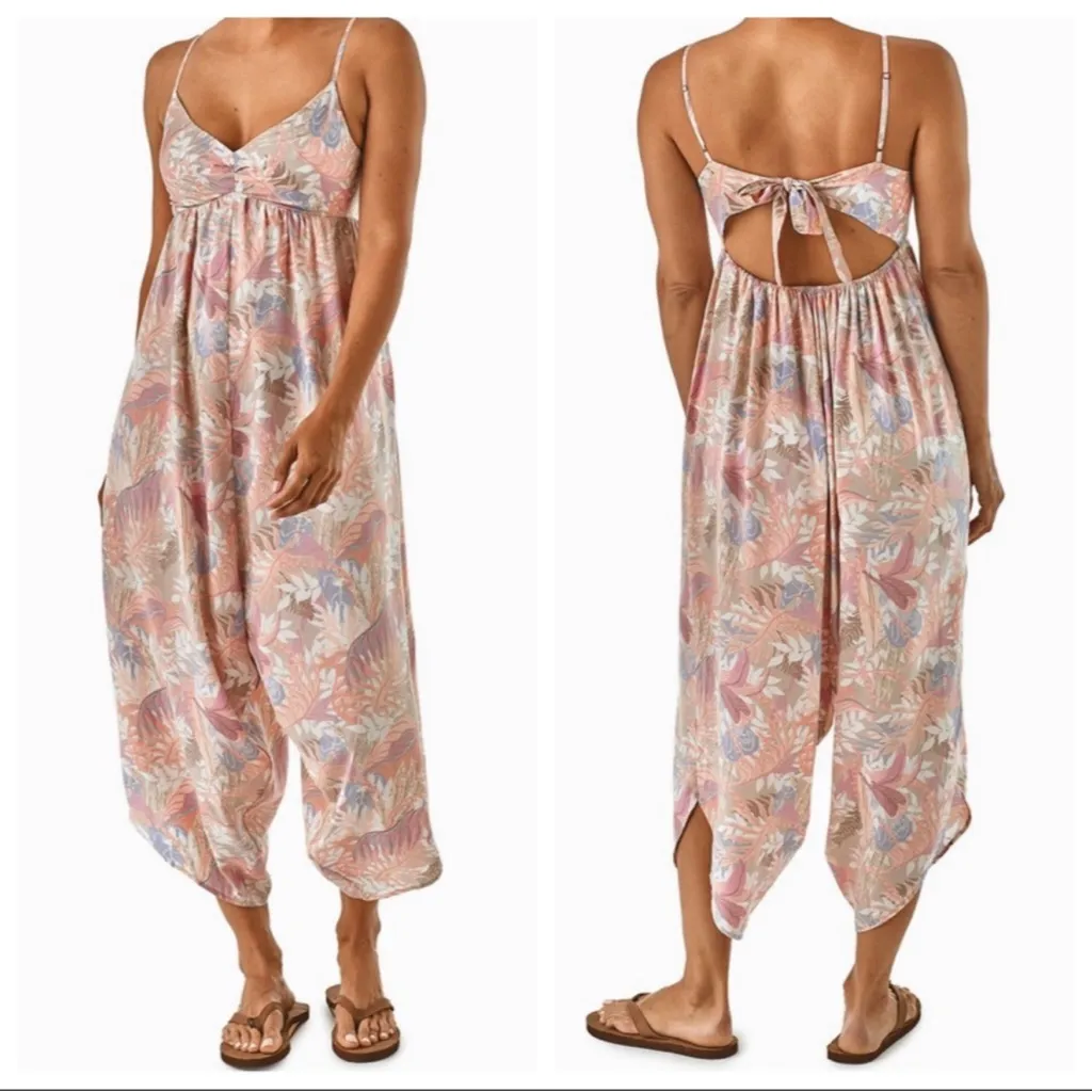 Patagonia Lost Wildflower Jumpsuit‎ pink Jurassic Ferns: Pelican lightweight S - Image 2