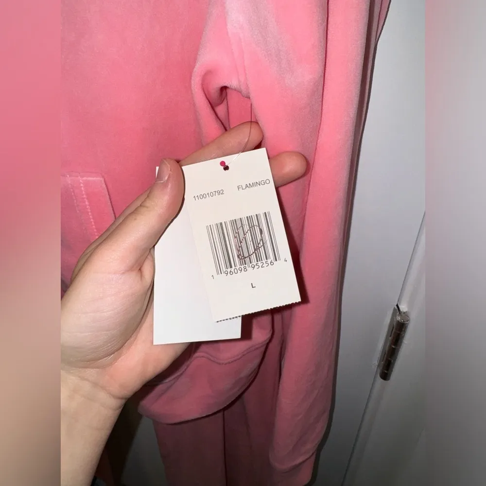 NWT Juicy by Juicy Couture Pink Velour Tracksuit Set Zip Jacket Pants - Size L - Image 6
