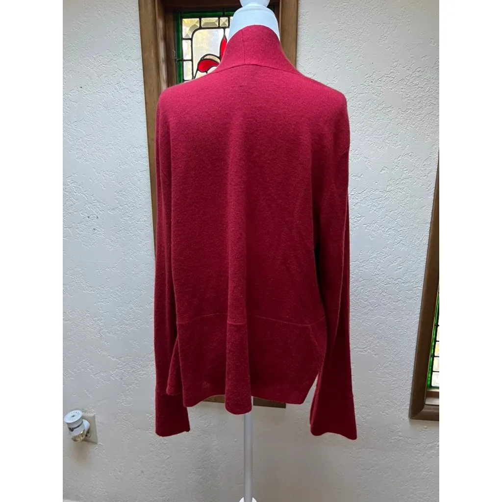 Eileen Fisher Women's Red Cardigan 100% Cashmere Size Large - Image 3
