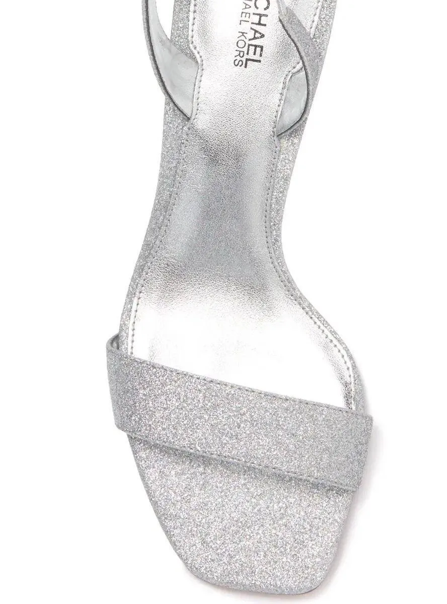 Mila Sandal Pixie Glitter Heel Silver - Image 3