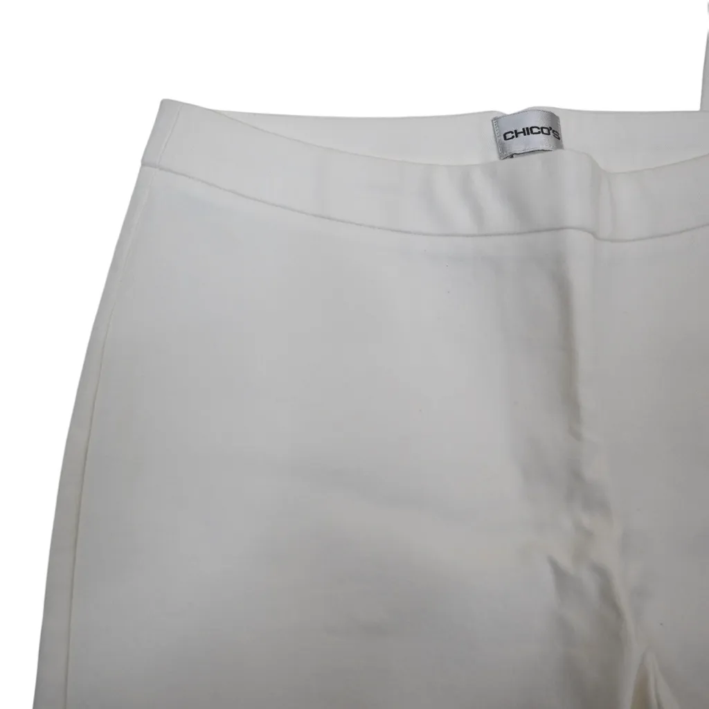 Chico's Women's M Chico's 1.5 White Ankle Zip Pants - Image 6