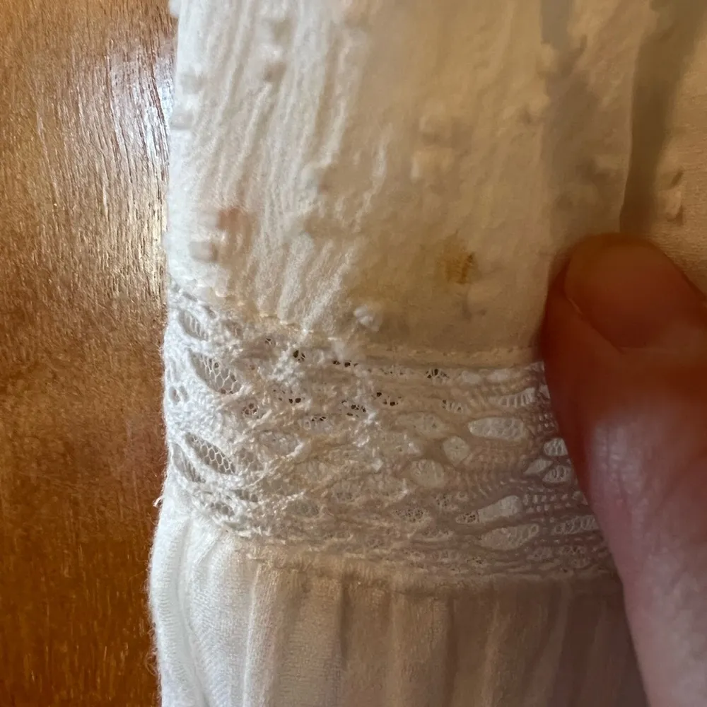 Lulus White Sleeveless Tiered Dress Boho Sexy Prairie Cottagecore Large FLAWS - Image 11