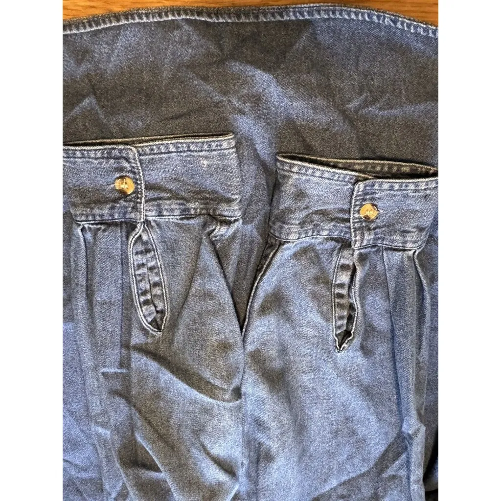 Victoria‎ Jones Denim Floral Embroidered Button Down Shirt Size 20W VTG Blue - Image 8