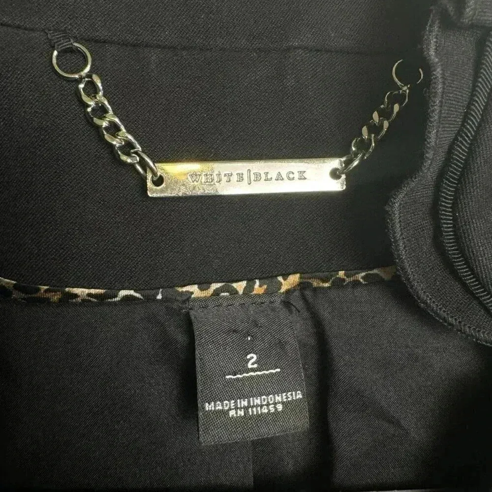 White House/Black Market  3/4 sleeve 2-button blazer ruffle detail size 2 H30 - Image 4