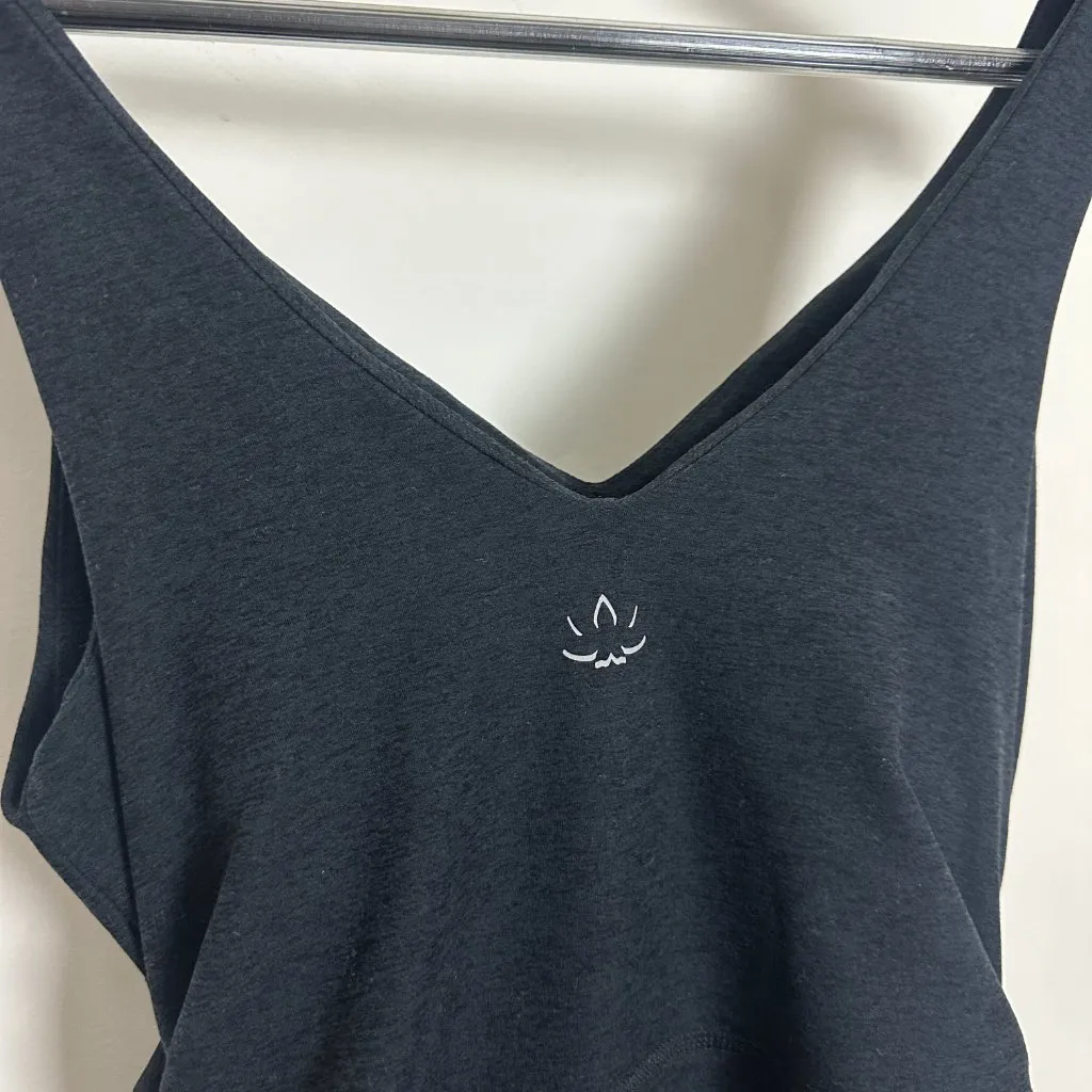 BEYOND YOGA Spacedye Inspire Maternity Midi Dress in Darkest Night Size Medium - Image 8