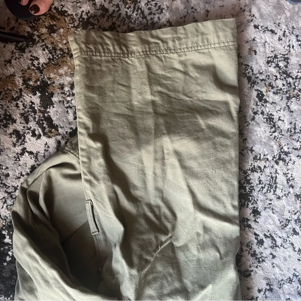 &Denim Army Green Denim Utility Jacket - Image 9