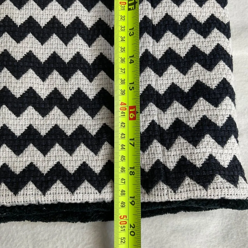 NWOT RARE 2021 sezane black blue beige Maxim zigzag blazer jacket us6 SZ38 bust3 - Image 9