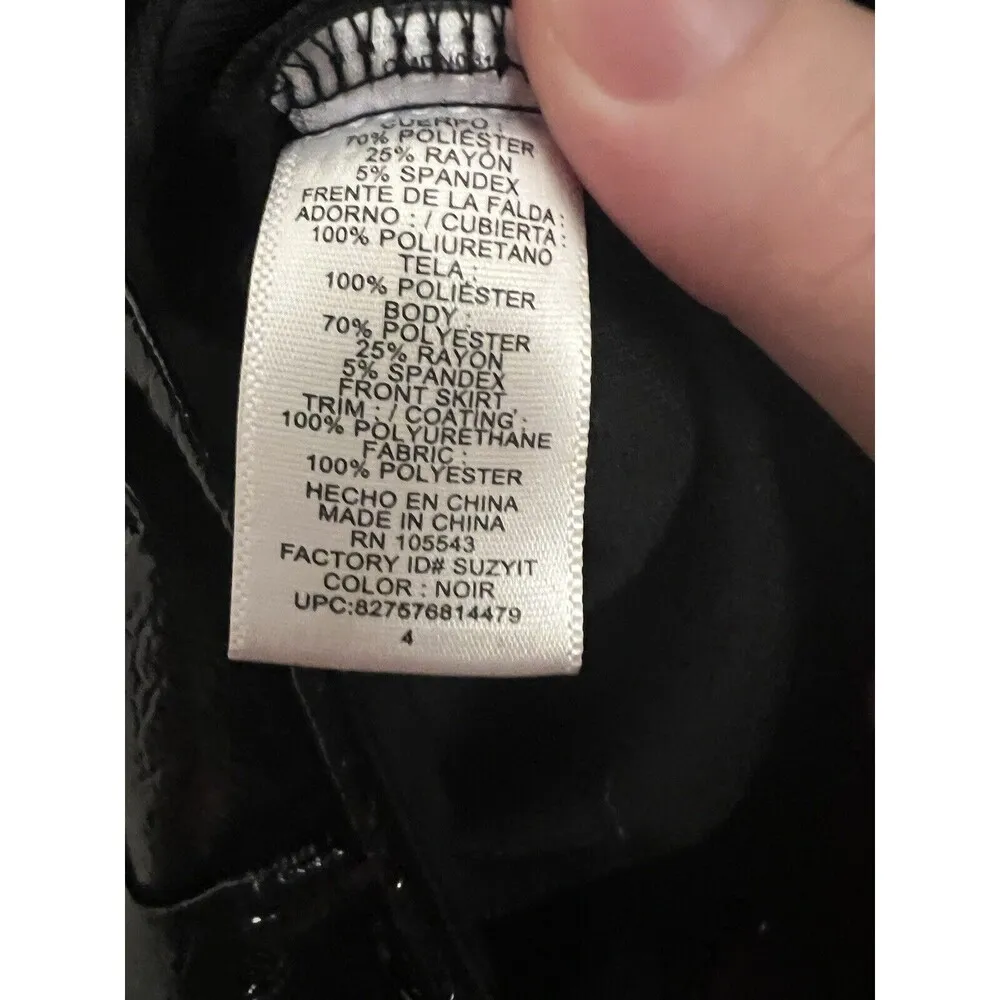 CATHERINE MALANDRINO SOLID BLACK DRESS SIZE 4 (L8) - Image 3