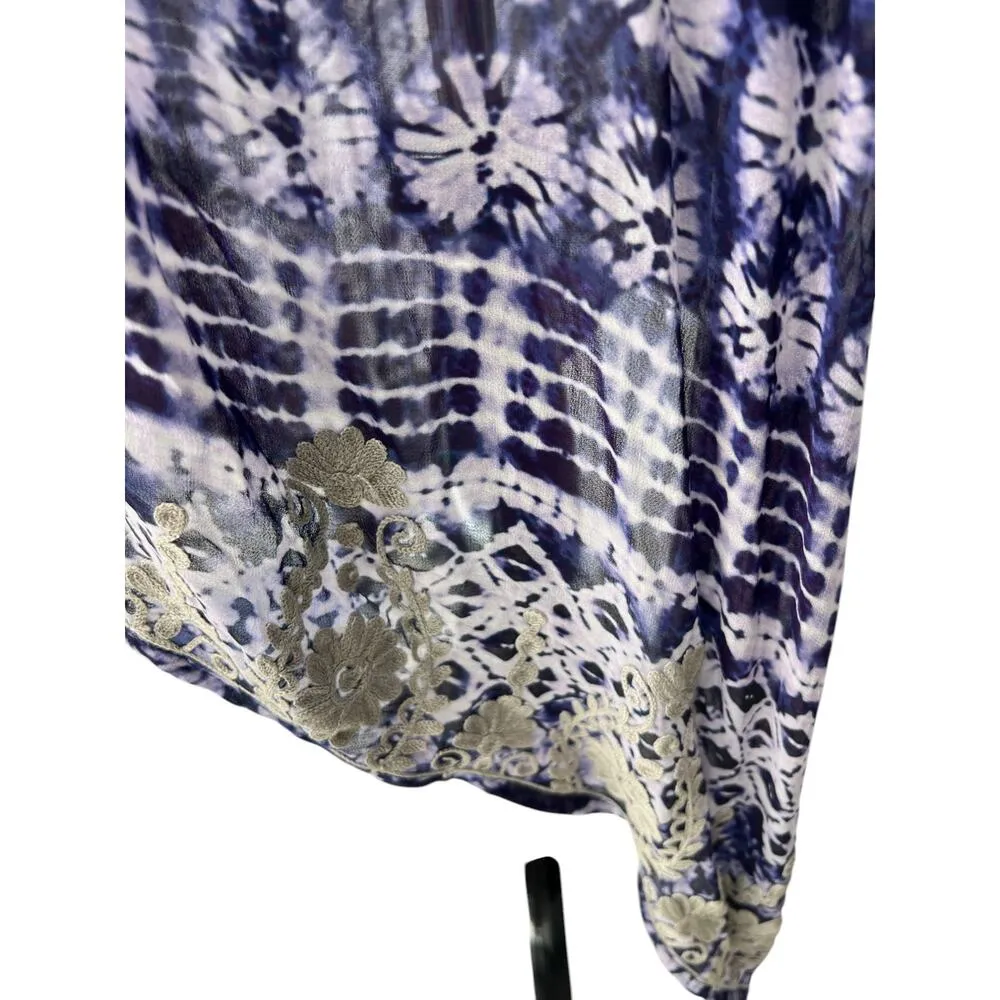 NWT Azul Angel | One Size | Flowey Boho Dress Kimono Embroidered Women's Blue - Image 4