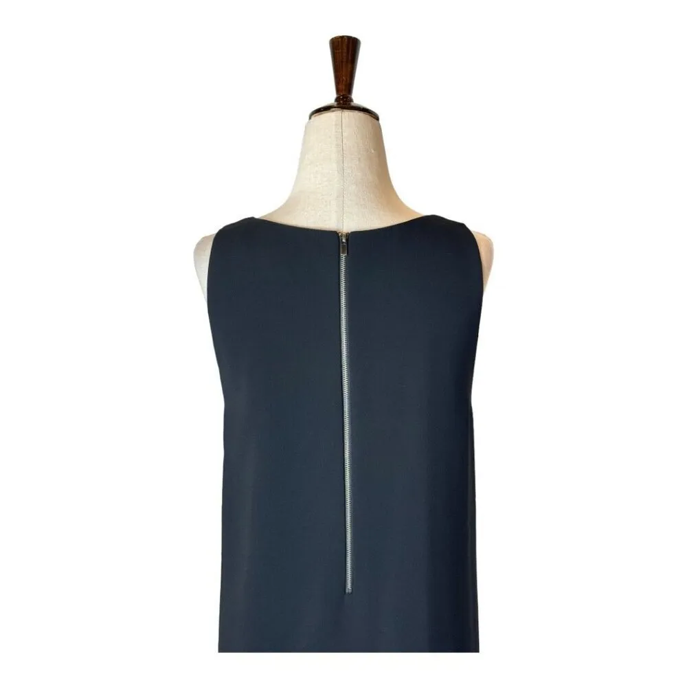 Diane Von Furstenberg Dress Women 6 Black Silk Jeweled Shift Mini Cocktail Party - Image 5