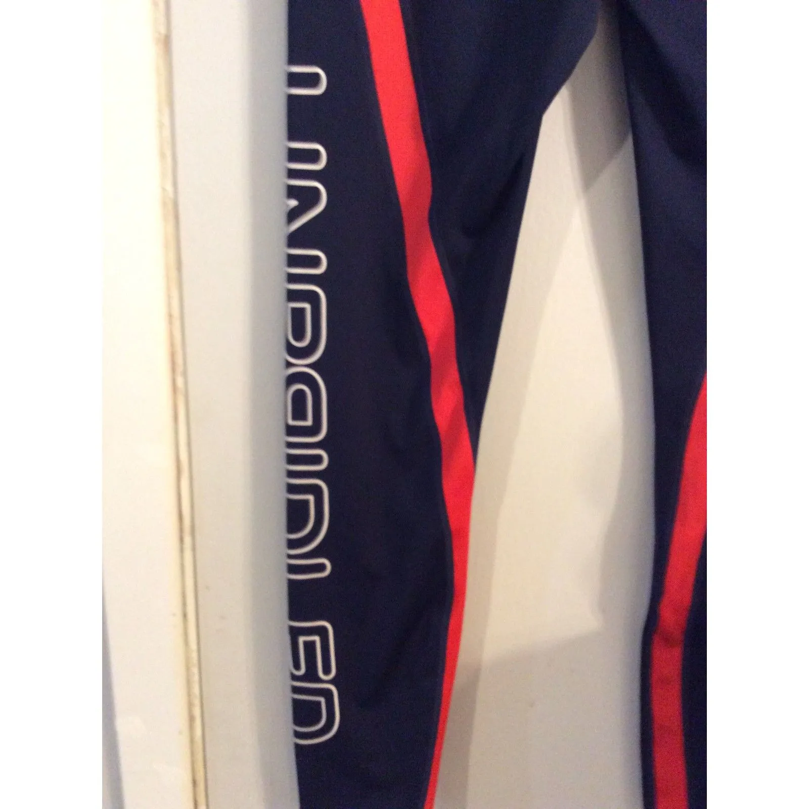 Unbridled Abby Crop Top Legging Set Workout Leisure EUC Medium Blue - Image 2